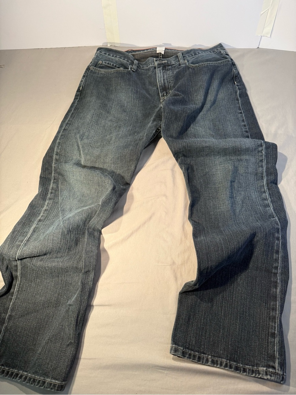 Eddie Bauer Men's Straight-Leg Jeans in Dark Charcoal Wash